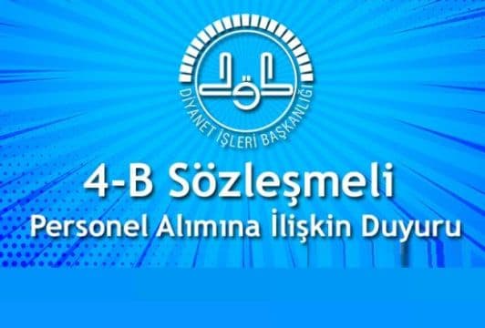Diyanet 4-B Sözleşmeli Personel Alımı