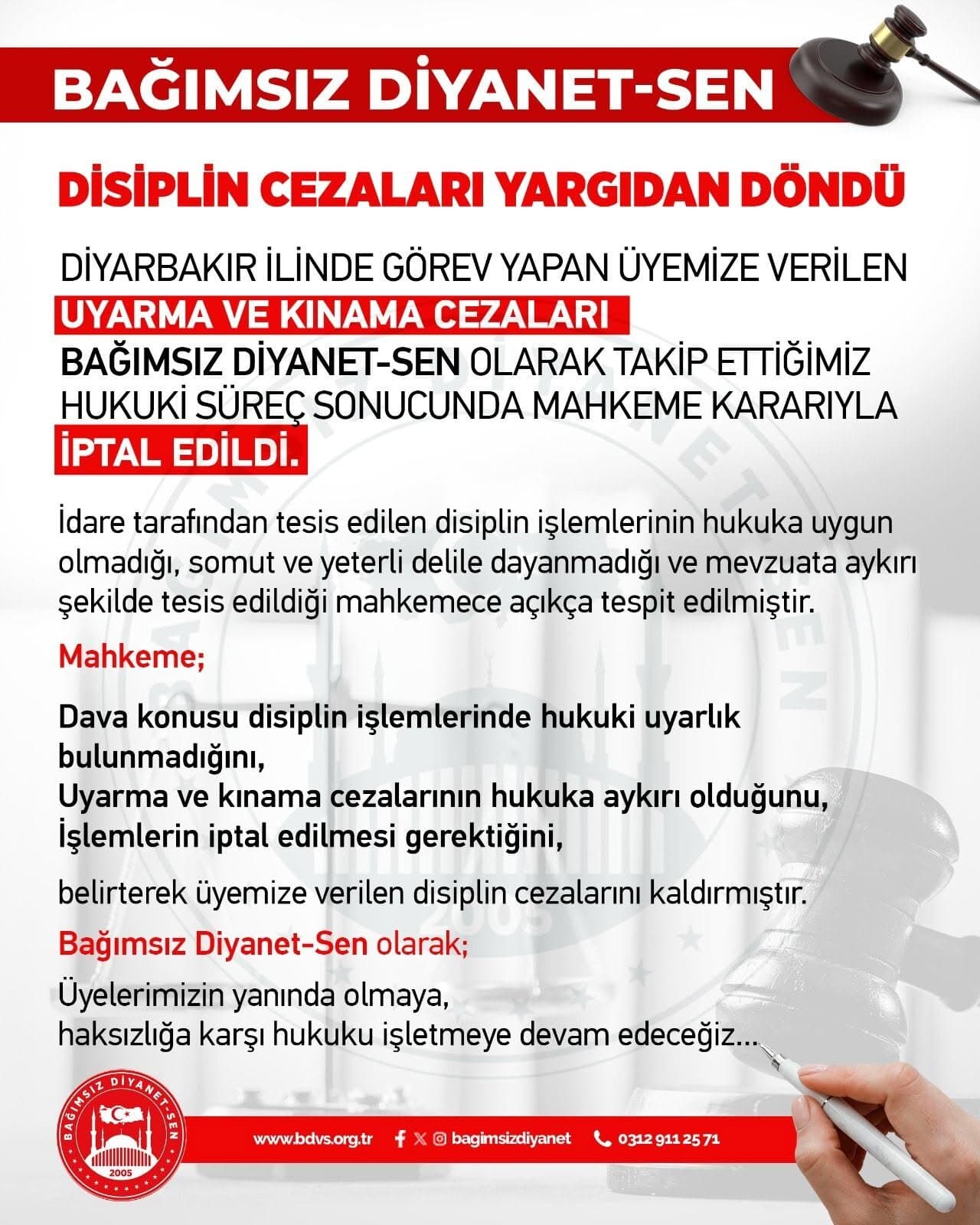 Disiplin Cezaları Yargıdan Döndü! 1