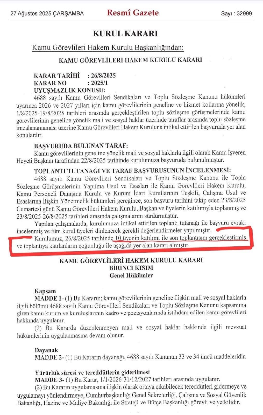 Hakem Kurulu Kararları Resmî Gazetede Yayımlandı 2