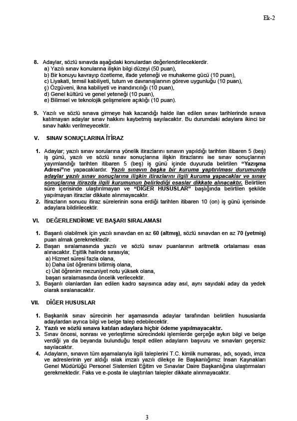 Ünvan Değişikliği (Tekniker) Sınavı 3