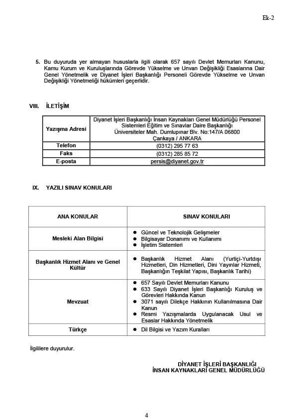 Ünvan Değişikliği (Tekniker) Sınavı 4