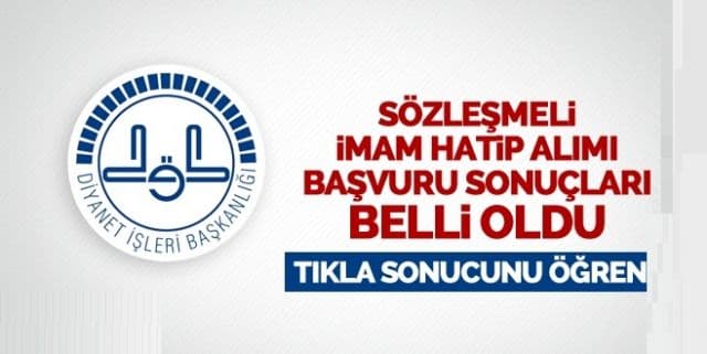 2016 YILI 4-B SÖZLEŞMELİ İMAM-HATİP ALIMI (SÖZPER-2016-III) YERLEŞTİRME SONUÇLARI