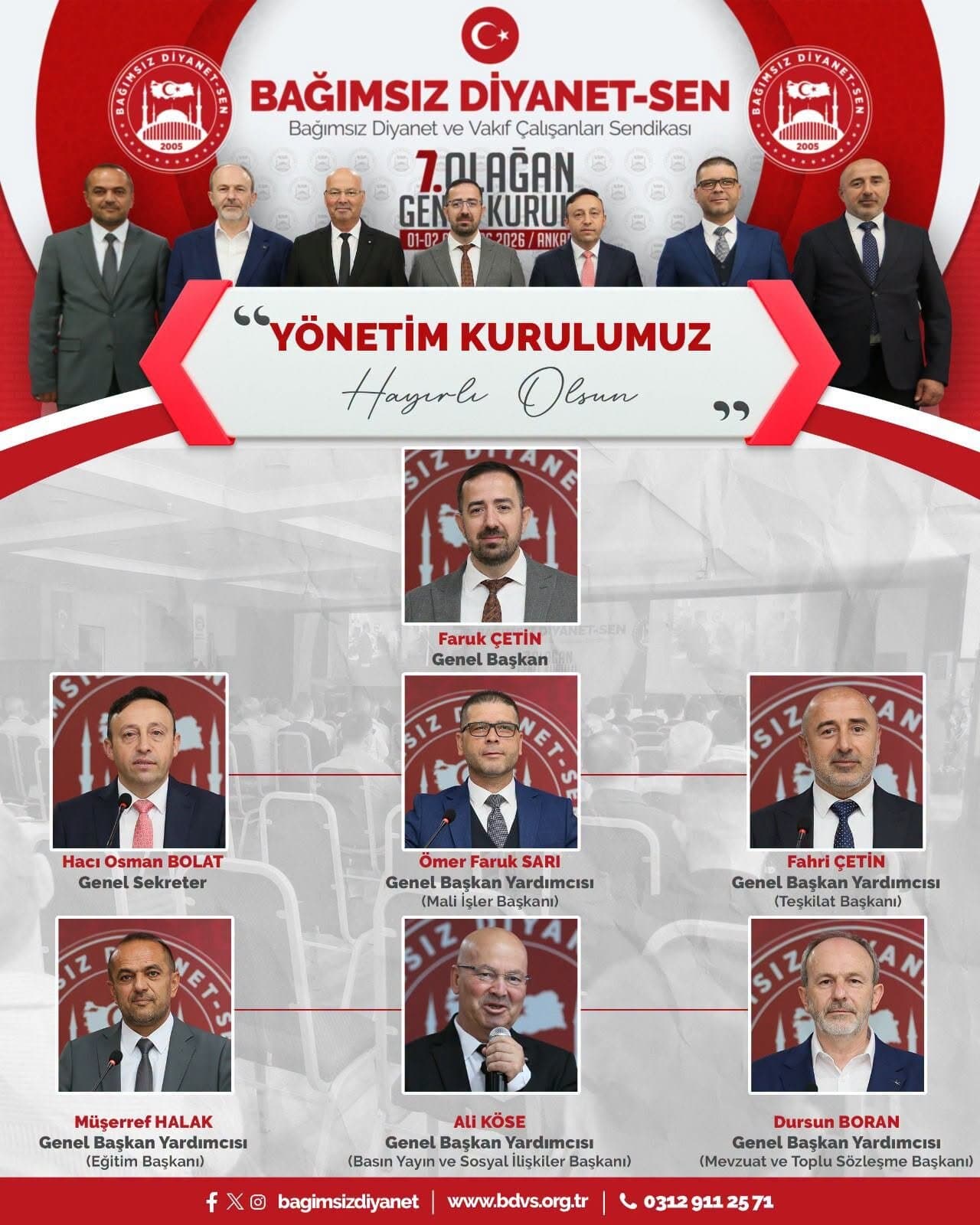 7. Olağan Genel Kurulumuzun Ardından Yeni Yönetim Kurulumuz Belirlendi