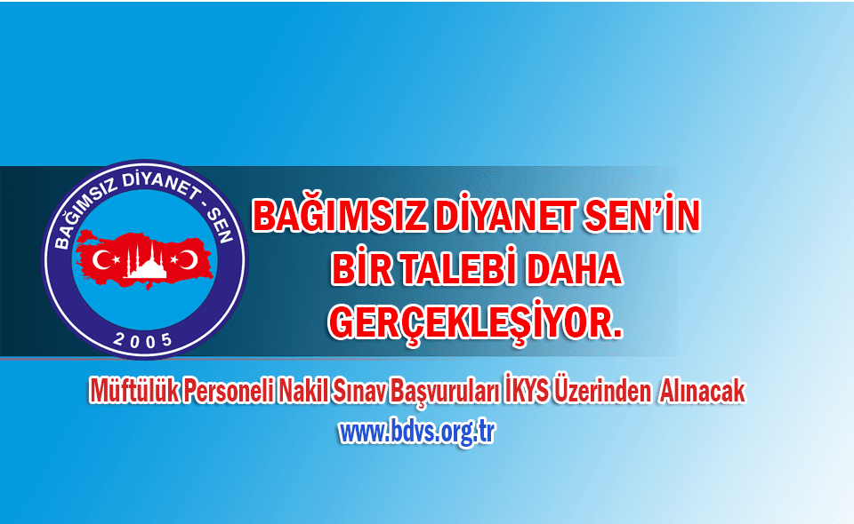 Bağımsız Diyanet Sen'in Bir Talebi Daha Gerçekleşiyor.