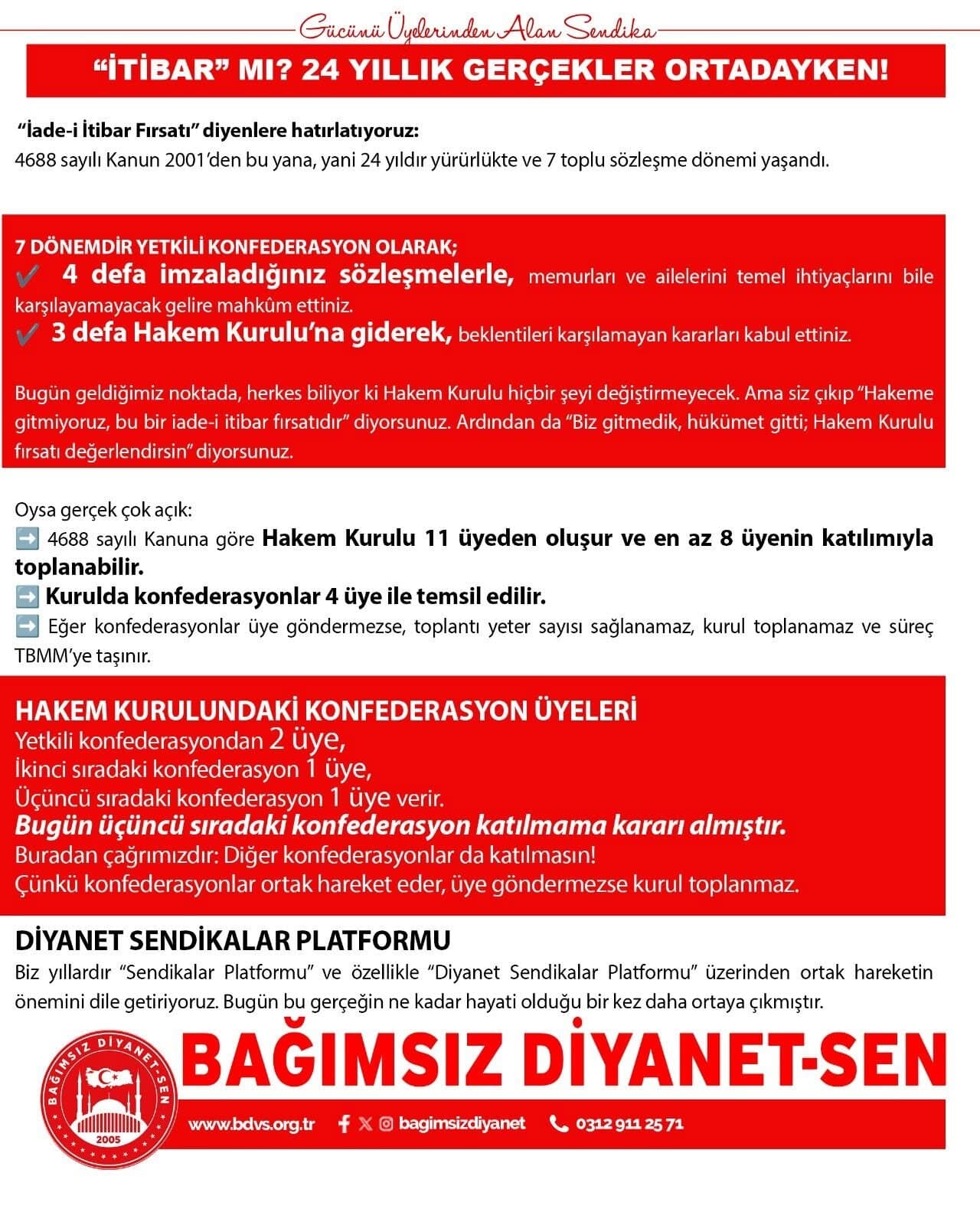 İtibar” Mı? 24 Yıllık Gerçekler Ortadayken!