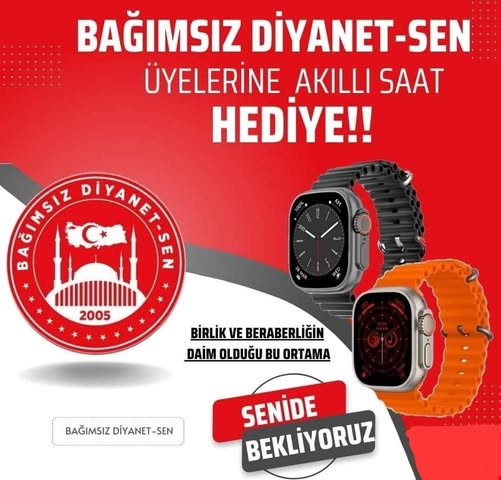 Bağımsız Diyanet-Sen’den Yeni Üye Olacaklara Akıllı Saat!